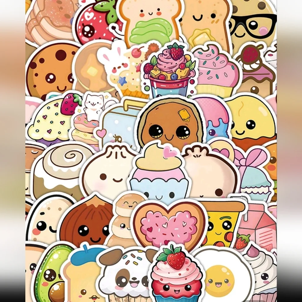 Vinal Food Stickers Set Of 60